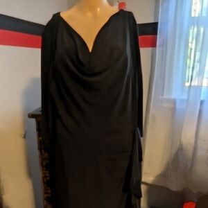 Evan Picone Black Midi 3/4 Sleeve Dress Size 16